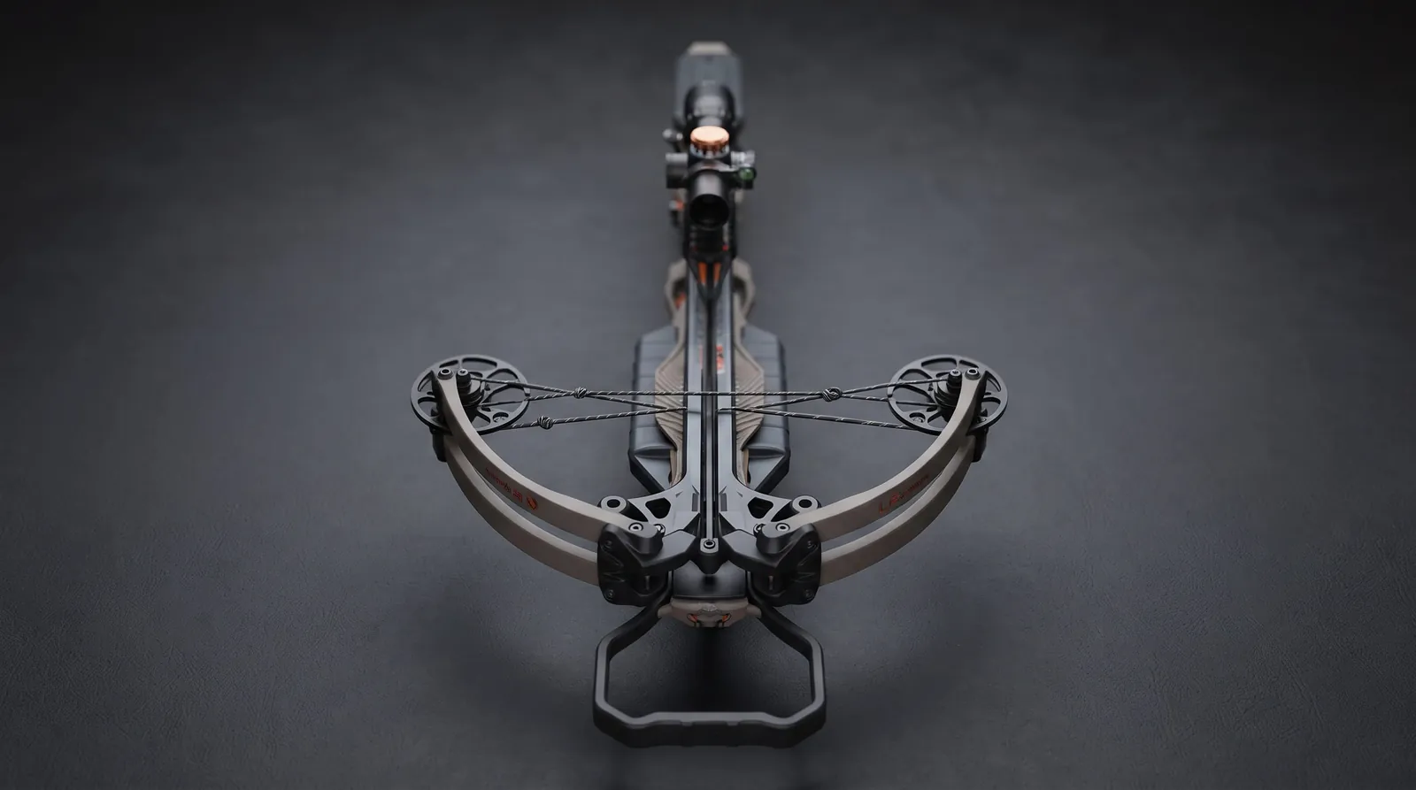 Top-down view of the cocked Ravin LR showing its narrow HeliCoil cams