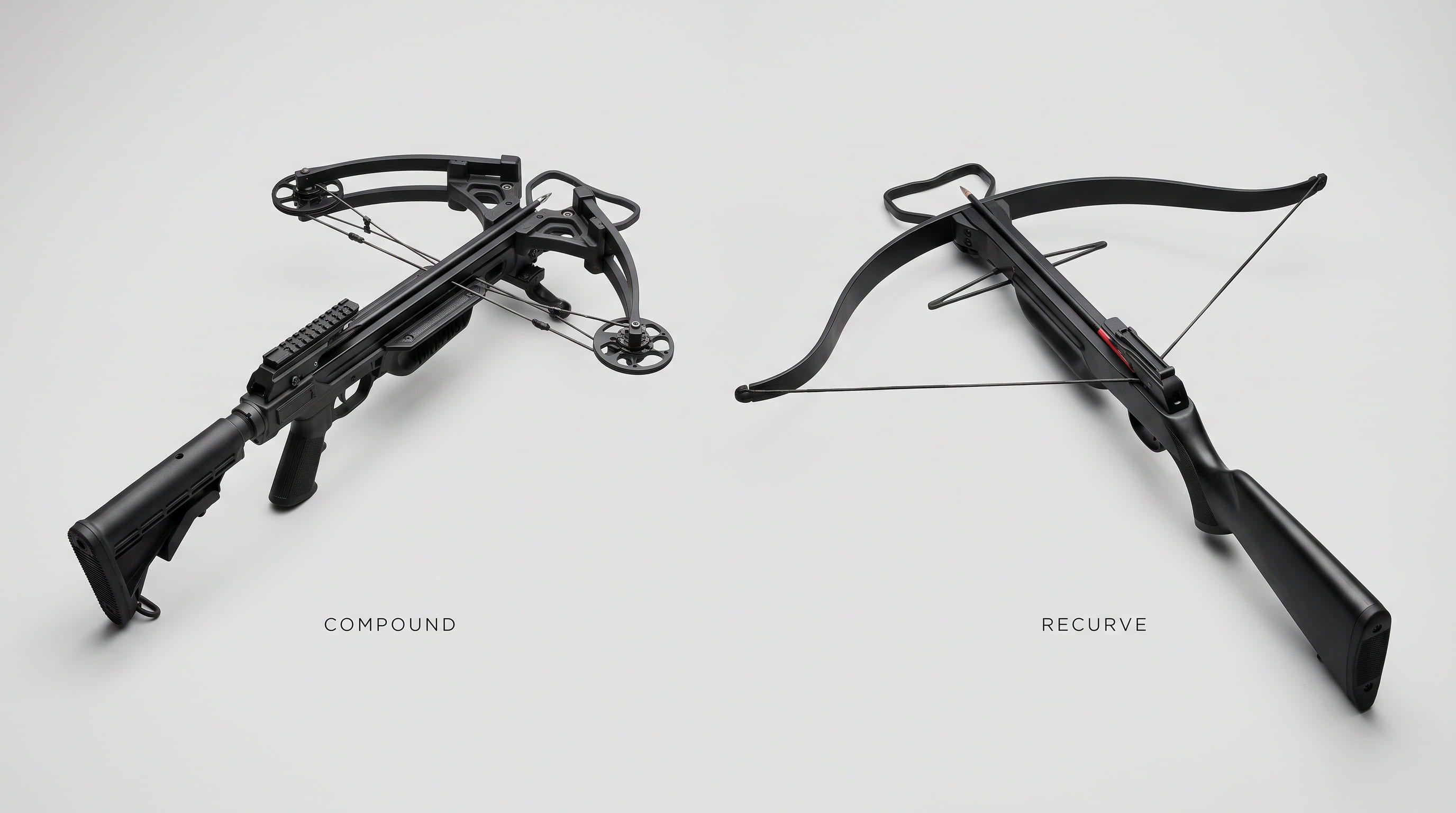 Compound and Recurve Cam Systems Side by Side Compound and Recurve Cam Systems Side by Side