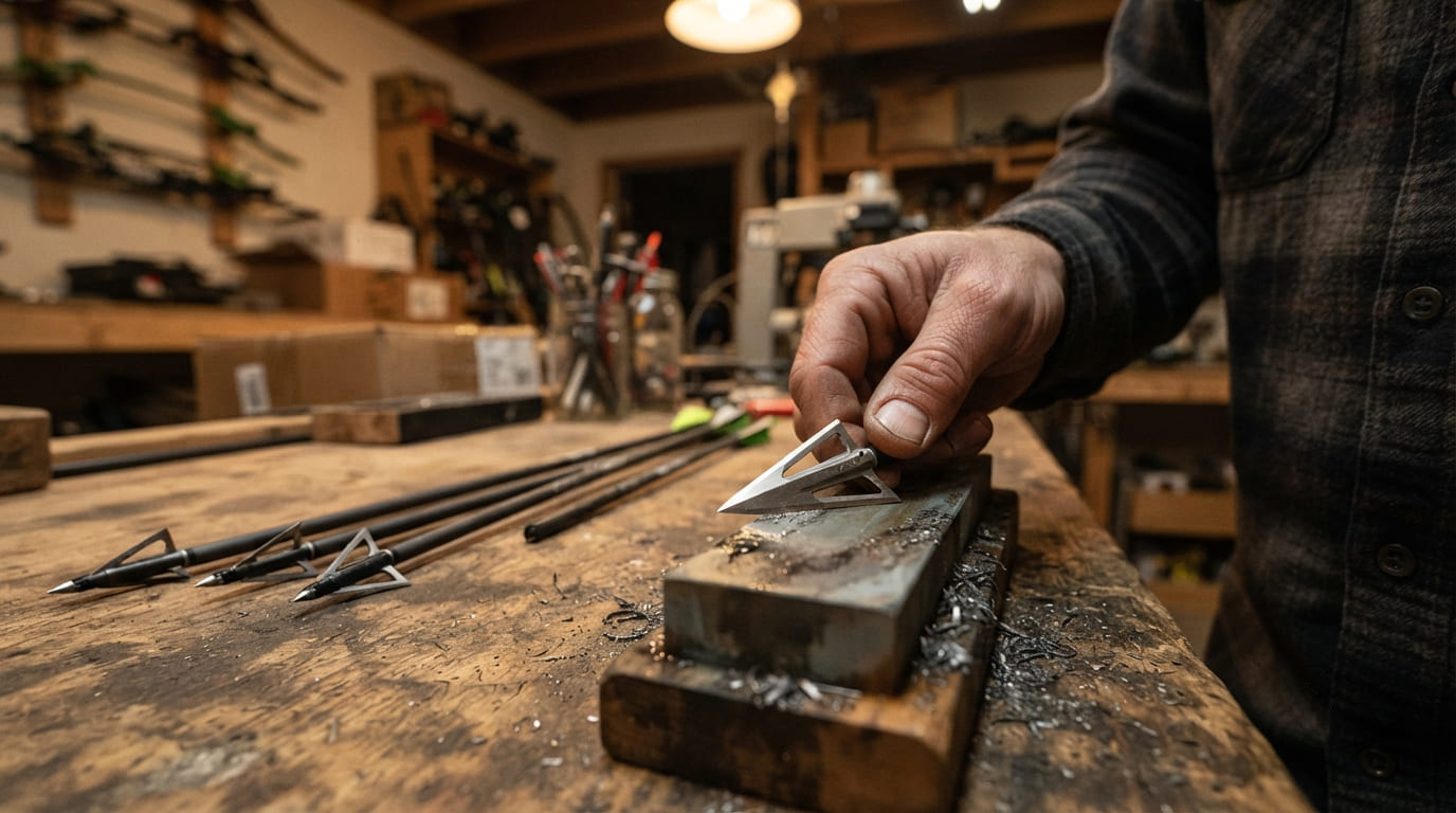Sharpening a Fixed Blade Broadhead Sharpening a Fixed Blade Broadhead