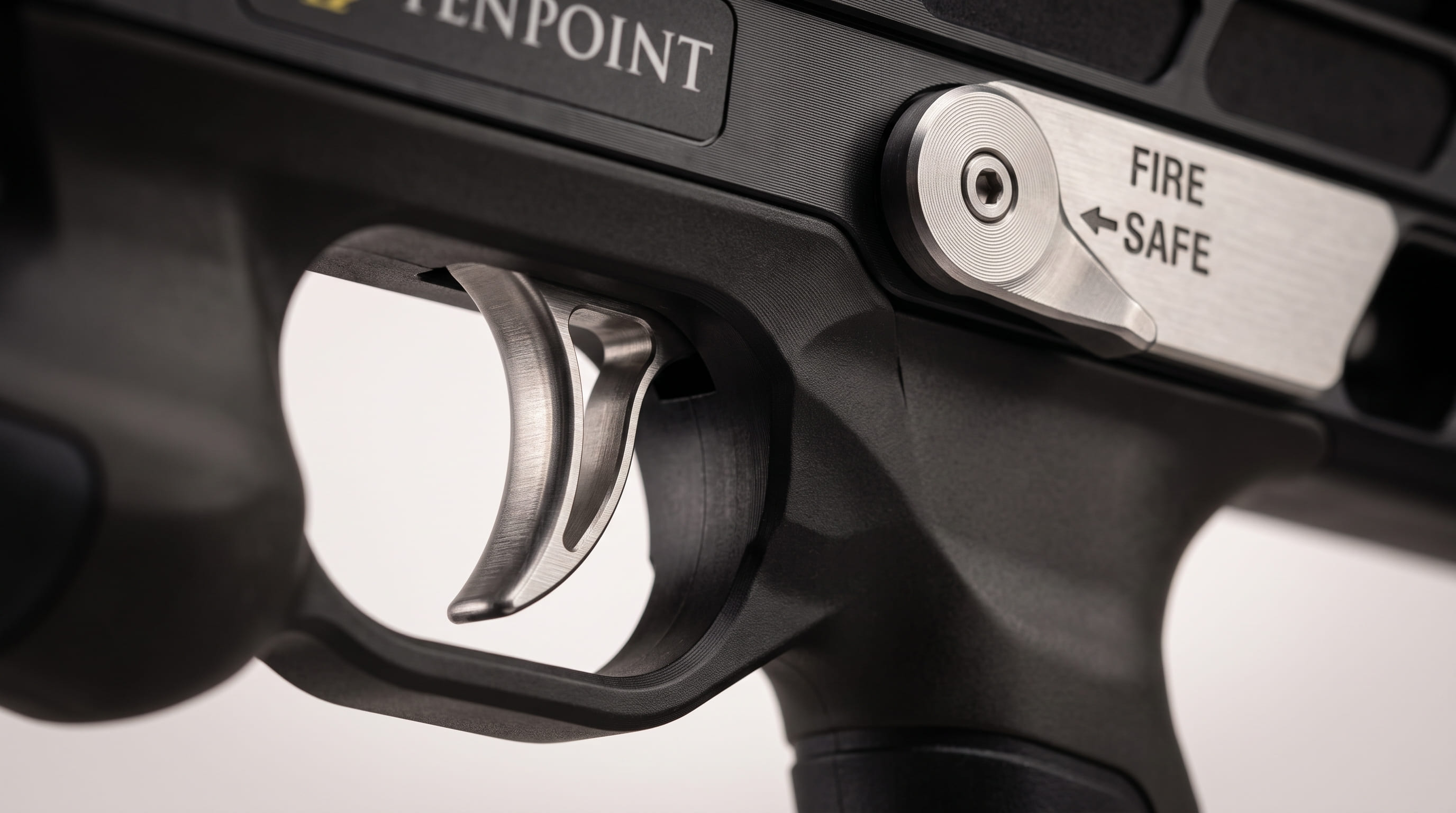 Trigger and Safety Mechanism Close-Up Trigger and Safety Mechanism Close-Up
